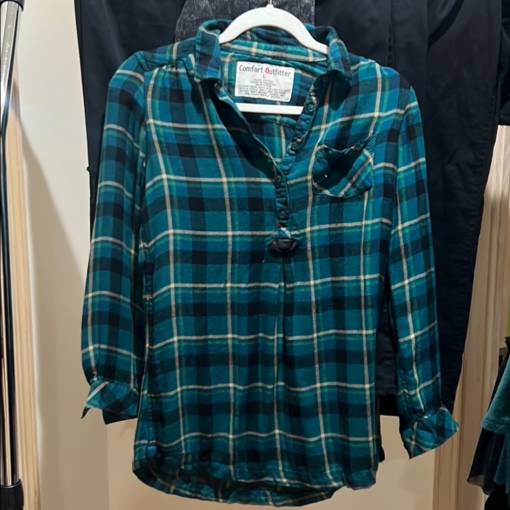 Comfort Outfitter Half Button Up Flannel